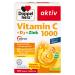 Double heart vitamin C 1000 + D3 + zinc - high dose with vitamin C and vitamin D to support the immune system and to protect the cells - 100 depot tablets 100 pieces (1 Pack)