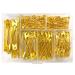 260 Pieces 6 Sizes Gold Safety Pins Large and Small Safety Pins Durable, Rust-Resistant for Art Craft Sewing Jewelry Making Home Office Use
