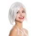 WIG ME UP GFW3126A-1001A Ladies Bob Wig - Short Straight White Grey Cosplay Hair for International Shipping - Buy Online on GoSupps.com