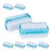 Relaxdays nail brush set of 8 double-sided hand brush with hard bristles plastic HBT: 3.5 x 8.5 x 3.5 cm blue