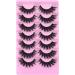 JIMIRE Cat Eye Lashes Faux Mink Eyelashes Fluffy 18MM Volume Mink Lashes Natura Look Like Eyelash Extensions Wispy Full False Eyelashes Strip Lashes 7 Pairs Pack G - Buy Online on GoSupps.com