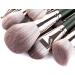 14-Piece Green Makeup Brush Set | Large Powder Highlighter Eyeshadow & Foundation Brushes for Flawless Contour - Buy Online on GoSupps.com