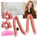Klara Faire Heatless Hair Curlers -100% Silk Heatless Curling Rod Headband /w 2 Silk Hair Ties & 1 Hair Clip | Authentic Grade 6A 22MM Mulberry Silk Heatless curls(Rose Gold)