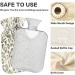 NAANLE 2L Transparent Hot Water Bottle - Watercolor Leopard Pattern for Pain Relief & Warmth | Ideal for Bed & Hand/Foot Therapy - Buy Online on GoSupps.com