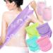 6Pcs Exfoliating Back Scrubber Set with Handles  Extended Length Body Exfoliator Washers Stretchable  4 Back Scrubbers & 2 Exfoliating Bath Gloves  for Body Cleans Skin Massages for Women Men