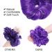 Thick Curly Wavy Hair Bun Scrunchie in Purple | Up-do Synthetic Wig for Women Girls - Buy Online on GoSupps.com