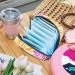 Colorful Watercolor Zebra Women's Napkin Storage Bag - Portable Period Pocket for Teens & Girls - Menstrual Cup & Breastfeeding Insert Holder - Buy Online on GoSupps.com