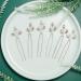 Sooshin 6-Piece Bridal Hair Pins Set - Pearl and Rhinestone Wedding Hair Accessories - Rose Gold Crystal Hair Pins for Brides and Bridesmaids - Buy Online on GoSupps.com