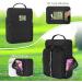 Goburos Golf Shoe Bag for Men US Size 14 - Durable Carrier with Free Glove Holders & Pockets for Accessories - Ideal Black Golf Bag - Buy Online on GoSupps.com
