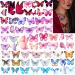 Coszeos Butterfly Temporary Tattoos for Women Girls Kids  10 Sheets Fake Colorful Butterflies Wings Tattoo Stickers Art Waterproof for Face Body Arm Birthday Party Favors Makeup Supplies Gifts