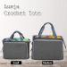 Luxja Crochet Tote Bag - Yarn Storage for Small Projects & Accessories (Gray, Medium) - Buy Online on GoSupps.com