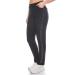 Kendindza women's thermal trousers lined with inner fleece opaque & pockets L black | rhinestones