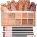 Eyeshadow Palette  10 Colors Eyeshadow Palette Smooth Matte Shimmer Glitter Eye Makeup Palette High Pigmented  Naturing-Looking  Ultra-Blendable Long Lasting High  Pigment Eyeshadow with 6 Eyeshadow Brush (02)