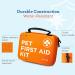 ARCA PET Cat & Dog First Aid Kit - Emergency Pet Travel Kit with Thermometer, Tick Remover & More | Neon Orange - Buy Online on GoSupps.com