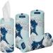 TiShoo Extra Soft 4-Latz handkerchiefs with moisturizer |For cup holders in the car at home and travel |16 tubes in plastic -free packaging |Blue/Wave Blue/Wave 16 pieces (1 Pack)