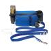 TUDEC 4-in-1 Hands Free Dog Zero Shock Absorbing Bungee Leash a Multifunctional Waist Bag 5.8ft/178cm Leash with Car Seat Buckle Buckle and Reflective Threading (Blue)