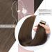 Hotlulana Dark Brown Tape Extensions - 22 Inch Real Hair 50g 20 Pieces - Invisible Skin Weft #2 - Buy Online on GoSupps.com