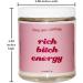 Cool Girl Candles | Rich Bitch Energy Fig + Honey | All Natural Coconut Soy Wax | Strong Scented Clean Burning Candles | Funny Gifts for Home Fragrance | 8.5 fl oz - Buy Online on GoSupps.com