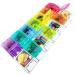 JFA Weekly Pill Box Organizer for Medicines & Vitamins | 7-Day Reminder, 2 Compartments per Day, Multicolor | 1 Count - Buy Online on GoSupps.com