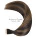 Real Hair Tape Extensions - Balayage Dark Brown to Chestnut Brown 10pcs 30g 55cm - Invisible Smooth Refills #2/6/2 - Buy Online on GoSupps.com