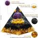 Orgone Pyramid Positive Energy Crystal Pyramid Flower of Life Quartz with Agate Protection Crystals Energy Generator for Stress Reduce Healing Meditation Attract Wealth Lucky (Lotus Purple Gold) - Buy Online on GoSupps.com