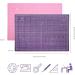 18x12 Self Healing Cutting Mat - Non-Slip PVC Double Sided 5-Ply A3 Art Craft Mat - Rotary Mat for Quilting, Sewing, Crafts - Precision Scrapbooking Project - Pink/Purple - Buy Online on GoSupps.com