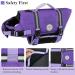 Vivaglory Ripstop Dog Rescue Vest - Enhanced Buoyancy & Visibility for Small to Medium Dogs | Purple Size S (43-53cm) - Buy Online on GoSupps.com