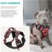 Heele Adjustable No-Pull Dog Harness | Breathable Chest Harness for Small Dogs - Reflective Padded Handle Black-Red (35-61cm) - Buy Online on GoSupps.com