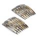 Camila Paris Onyx and Pearl French Hair Side Comb 4 Pack - Handmade Small Decorative Combs for Women, Strong Hold Clips - Made in France - Buy Online on GoSupps.com