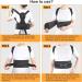 Aollop Posture Corrector Men and Women - Back Support Brace for Lower Back Pain Relief - Adjustable Lumbar Support Belt for Improved Posture - Breathable Elastic Bands - Black, Waist 27'-51 - Buy Online on GoSupps.com