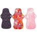 Exceart reusable ladies bandage 3 PCs charcoal sanitary pads multi -way large menstruation pads for teens girls and women menstrual tapes
