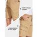 TACVASEN Men's Cotton Cargo Golf Shorts - Classic-Fit Casual Shorts with 7 Pockets, Khaki 34 - Buy Online on GoSupps.com