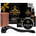 Strong Beard Growth Kit - Beard Balm  Beard Oil and Serum for Beard Growth. This Natural Beard and Mustache Grooming Kit for Men Includes a Derma Roller for Beard Growth.