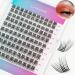 LANKIZ DIY Eyelash Extension,Cluster Lashes Individual Lash Extensions,110 Cluster, Soft and Lightweight 10-20mm Mix Resuale Wide Band Cluster Lashes for Home use (Natural) Natural C-Mix (10-20mm)