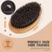 Aosina Wave Brush - 100% Natural Beech Wood & Pure Black Boar Bristle Soft Hair Brush for Men - Ideal for Beards, Hair Waves, and Wolfing - Perfect Men's Gift - Buy Online on GoSupps.com
