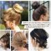 Donut bread maker hair bun maker 7-piece brown ring shape set with 10 U-shaped clips 5 elastic hair ropes. - Buy Online on GoSupps.com