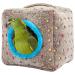 MEWTOGO Bird Snuggle Hut Nest with Thickened Top and Bottom- Warm Plush Birds House Hanging Hideaway Cave Bed Toy for Small Medium Birds Young Macaws African Grey Cockatoos Amazon Parrots