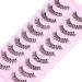 Goddvenus Eyelashes D Curl Russian Strip Lashes Natural Fake Eyelashes Wispy Cat Eye Lashes 10 Pairs 3D Volume Strip Lashes 15 mm Short Reusable Fake Lashes Fluffy Wispy Faux Mink Lashes D-10 pairs natural - Buy Online on GoSupps.com