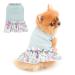 Paidful dog blumen dress for small medium -sized dogs girl girls soft cotton vest ruffled rod bushtops puppy chihuahua yorkie clothing pet spring summer wears green xs xs: bust: 32cm/12.5 " back length: 20cm/8.0" green