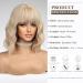 Esmee Short Wave Blonde Bob Wig with Bangs - 12 Inches | Curly Wavy Synthetic Cosplay Wig for Women - Buy Online on GoSupps.com