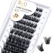 Eyelashes 72 PCs B & Q eyelashes DIY individual eyelashes for beginners reusable eyelashes Wispy fluffy single eyelashes for eyelash extensions at home (B26 D-8-16MixM) D-8-16 MIX B 26
