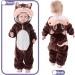COOKY.D Unisex Winter Animal Hooded Baby Romper - Brown Squirrel (3-6 Months) - Buy Online on GoSupps.com