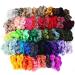 REJOL 100Pcs Elastic Hair Scrunchies for Women - Mixed Colors and Patterns for All Hair Types - Fashionable Matching Accessories - Buy Online on GoSupps.com