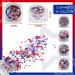 Independence Day Nail Glitter - 4th of July Red Blue Silver Sequins for Women and Girls - Buy Online on GoSupps.com