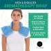 Weighted Microwavable Heating Pad for Neck and Shoulders - Hot/Cold Wrap for Deep Pressure Relief & Herbal Aromatherapy - Comfort Fit Design - 3lbs Light Blue - Buy Online on GoSupps.com