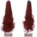 Ponytail Extension - Clip-In Braid Heat-Resistant Hair Parts 18 Maroon Mix Dark Red - Realistic Smooth & Wavy Hair - Buy Online on GoSupps.com