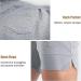 BUXKR Men's 5 Inch Quick Dry Gym Workout Shorts with Zipper Pockets - Light Grey, Medium - Buy Online on GoSupps.com