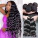 Body Wave Bundles Human Hair 4 Bundles (20 18 16 14 inches) 10A Brazilian Virgin Human Hair Bundles Body Wave 100% Unprocessed Human Hair Wavy Extensions Natural Color by Aelinsi 14-16-18-20 body wave 4 bundles(Natural b...