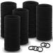 100 Pcs Black Hair Ties Band Pony Tail Bands Stretch Elastics Thick Hair Ties Seamless Hair Ties Ouchless Hair Ties for Thick Heavy and Curly Hair Women Diameter 1.77 Inches