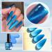 Blue Metal Nail Polish Blue Shell Thread Holographic Soak Off UV LED Varnish Shimmering Metallic Shining Sparkling Long Lasting DIY Art Manicure at Home Gift for Women & Girls - Buy Online on GoSupps.com